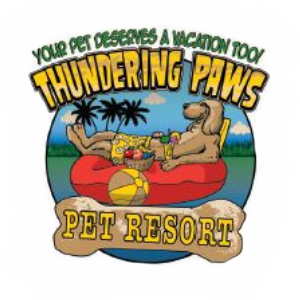 Thundering Paws Pet Resort Logo